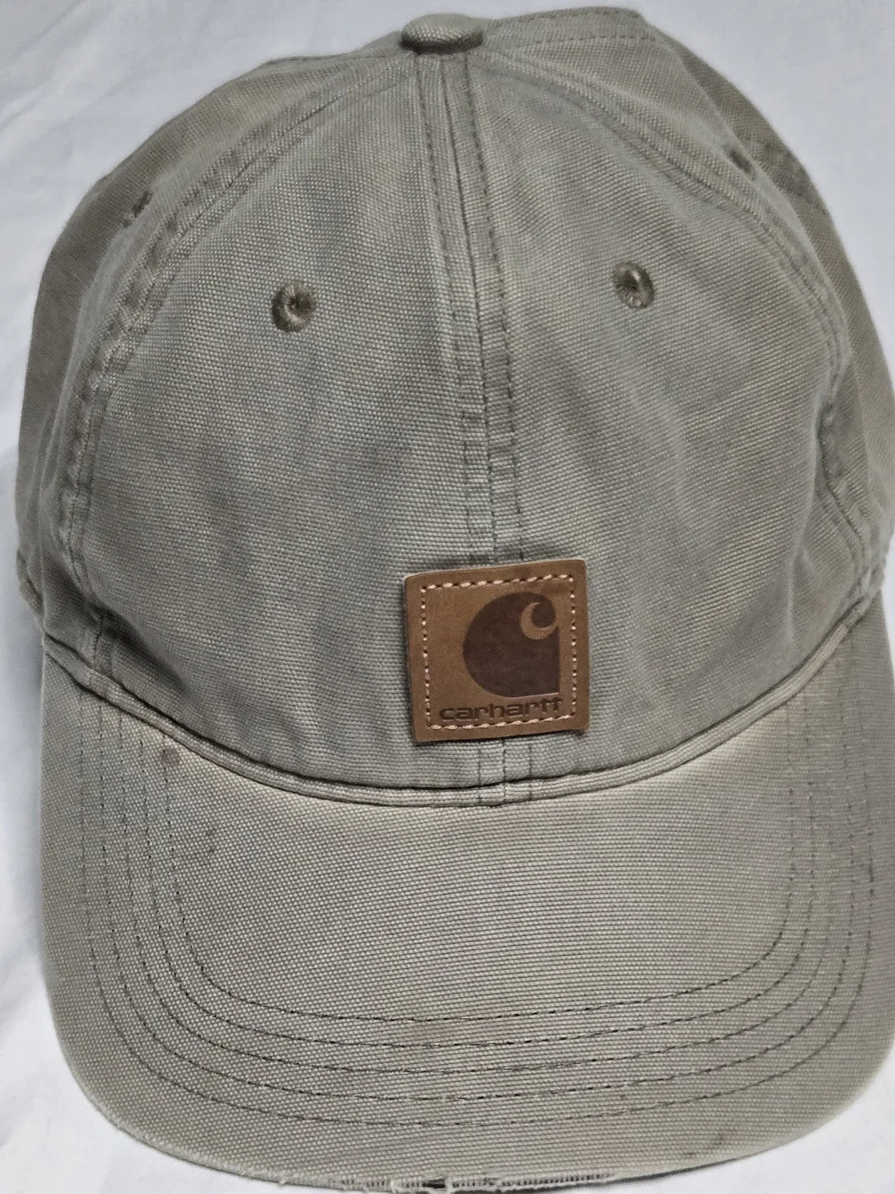 Carhartt Forrest green Baseball Cap with Leather Logo Patch